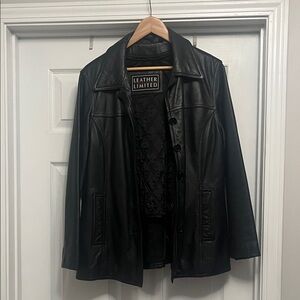 Leather Limited Women's Black Leather Jacket with removable liner